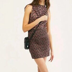 Free People I’m your favorite sleeveless purple floral bodycon tunic min…